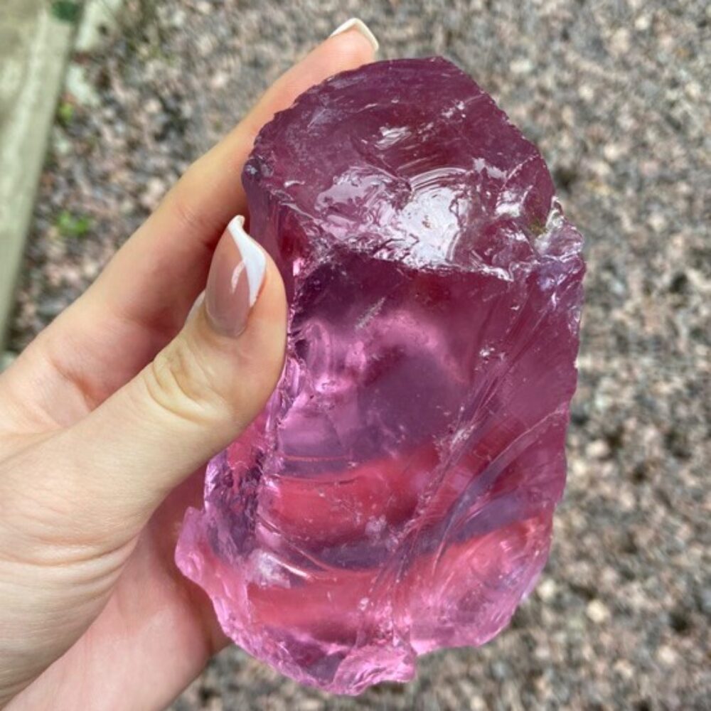 Кускове скло рожеве