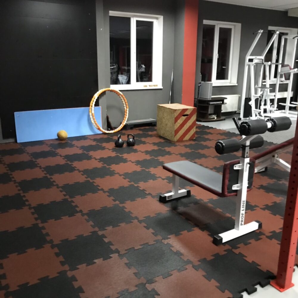 Гумова плитка 455x455 ПАЗЛ кольорова